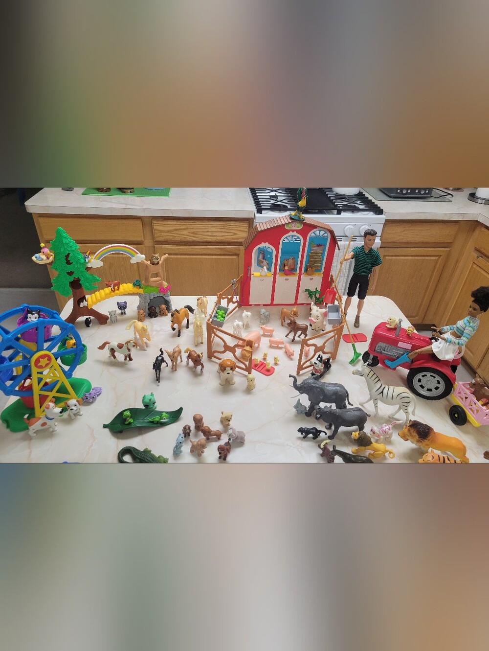 Barbie Red Barn Playset with 86 Animal Figures and Accessories